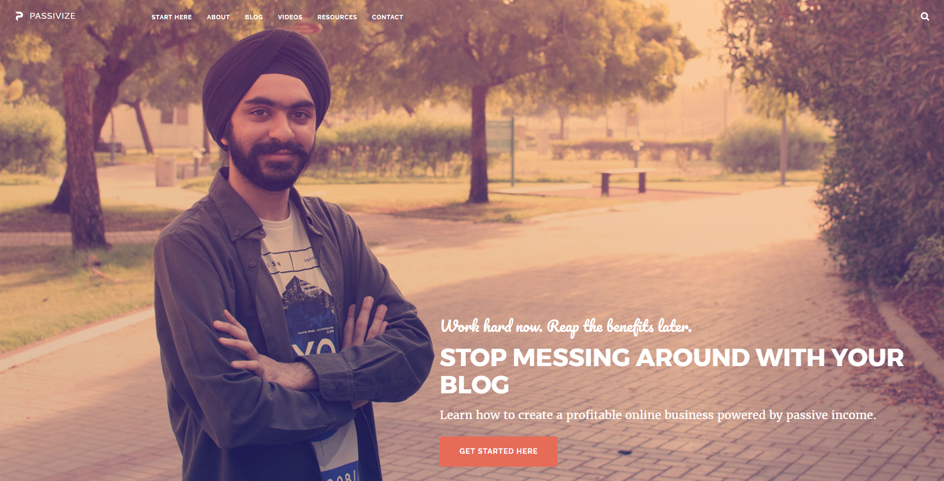 Passivize Site Screenshot